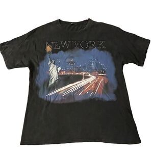 Zara ~ Black New York Tee ~ 100% Cotton ~ Beading “New York” detailing